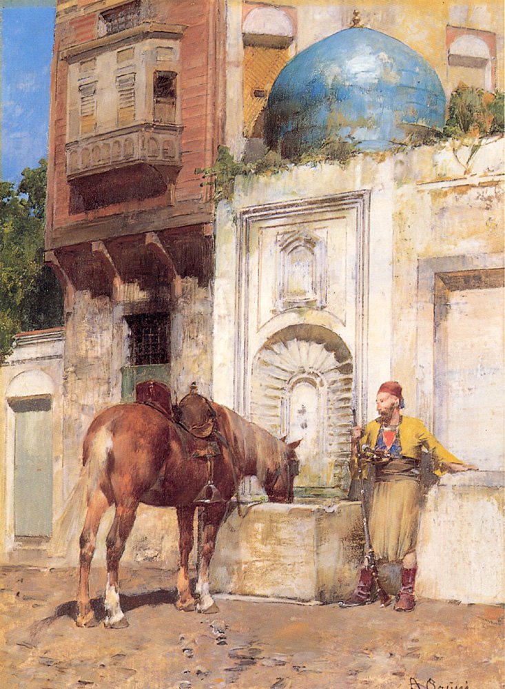 Un abreuvoir - Alberto Pasini
