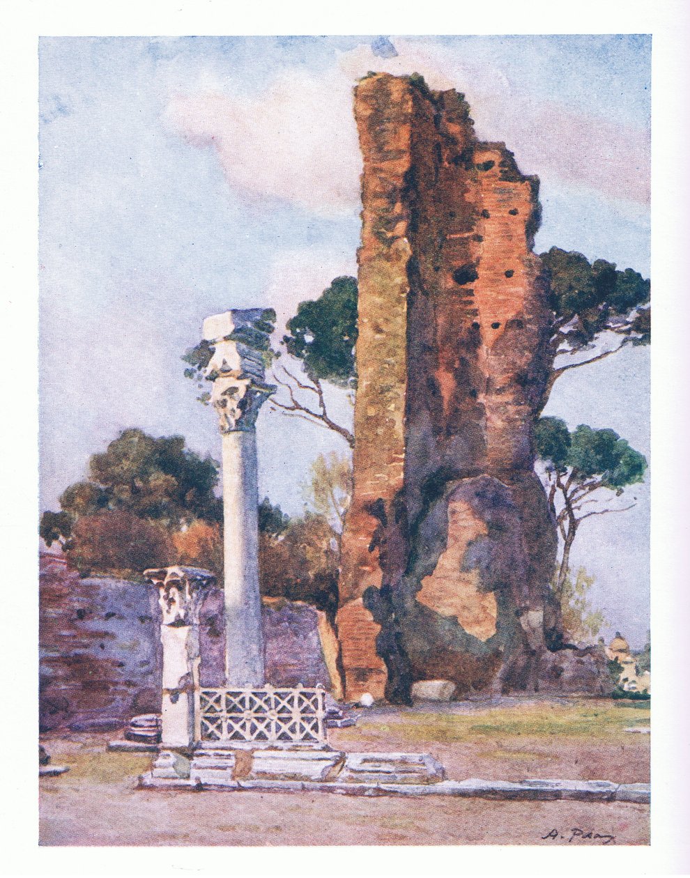 Basilique Flavienne du Palatin, de Rome publiée par A & C Black Ltd, 1925 - Alberto Pisa