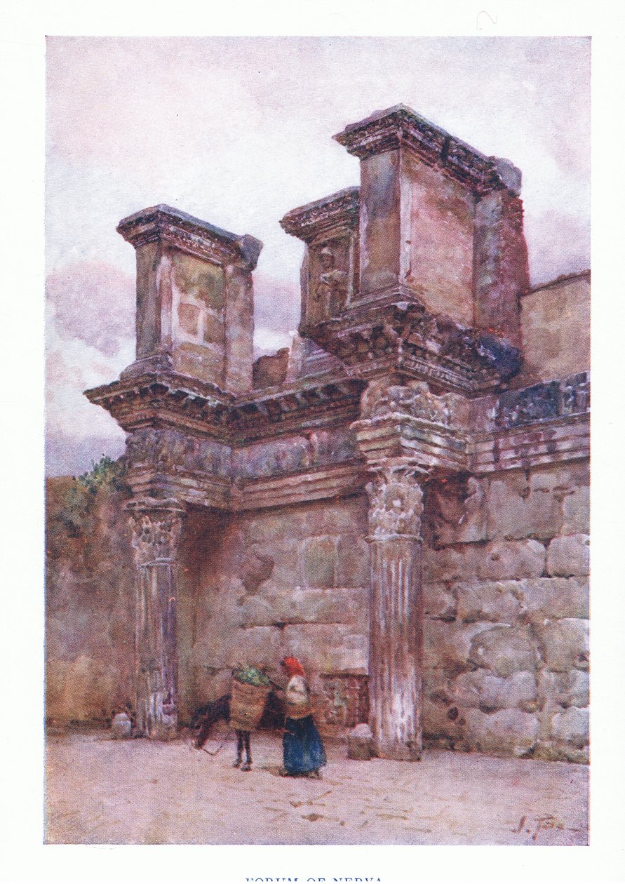 Forum de Nerva, de Rome publiée par A & C Black Ltd, 1925 - Alberto Pisa