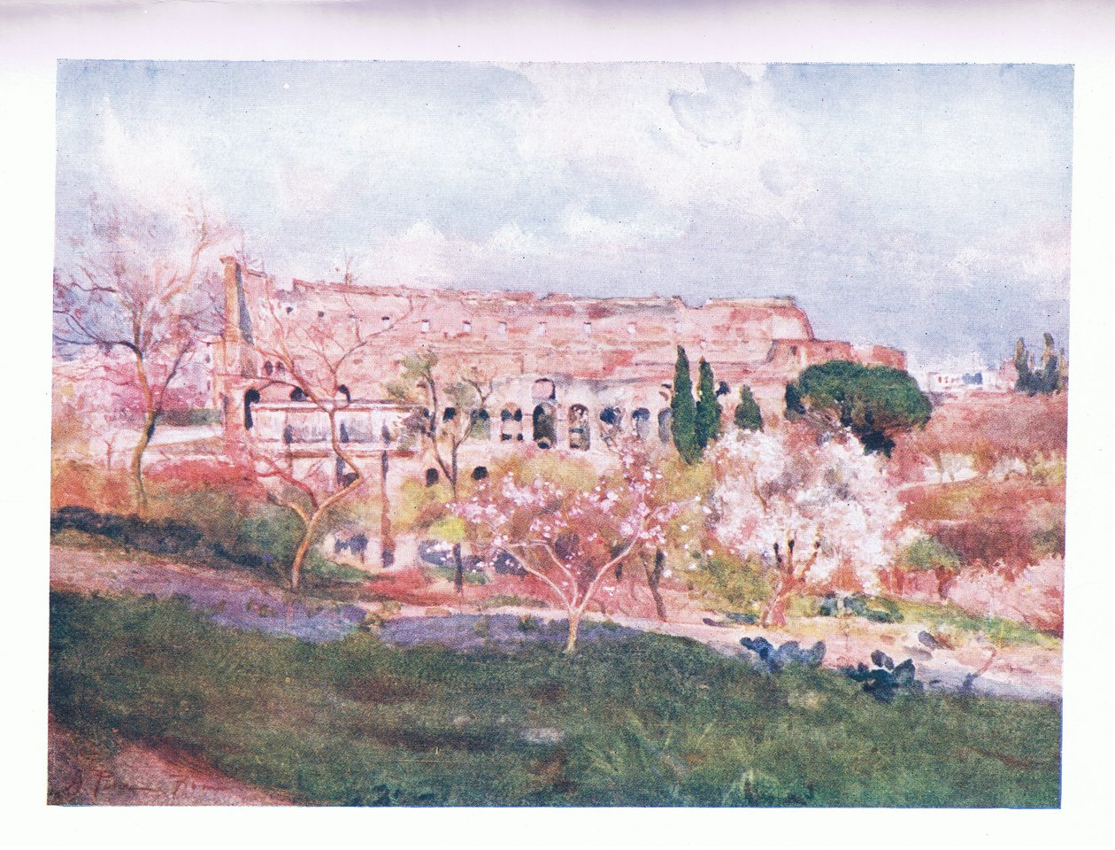 Le Colisée un jour de printemps, de Rome publiée par A & C Black Ltd, 1925 - Alberto Pisa