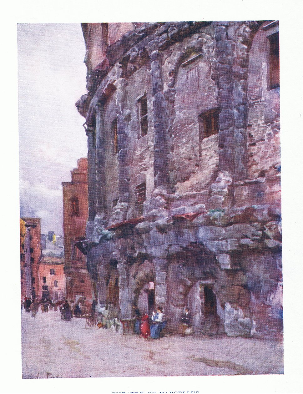 Théâtre de Marcellus, de Rome publiée par A & C Black Ltd, 1925 - Alberto Pisa