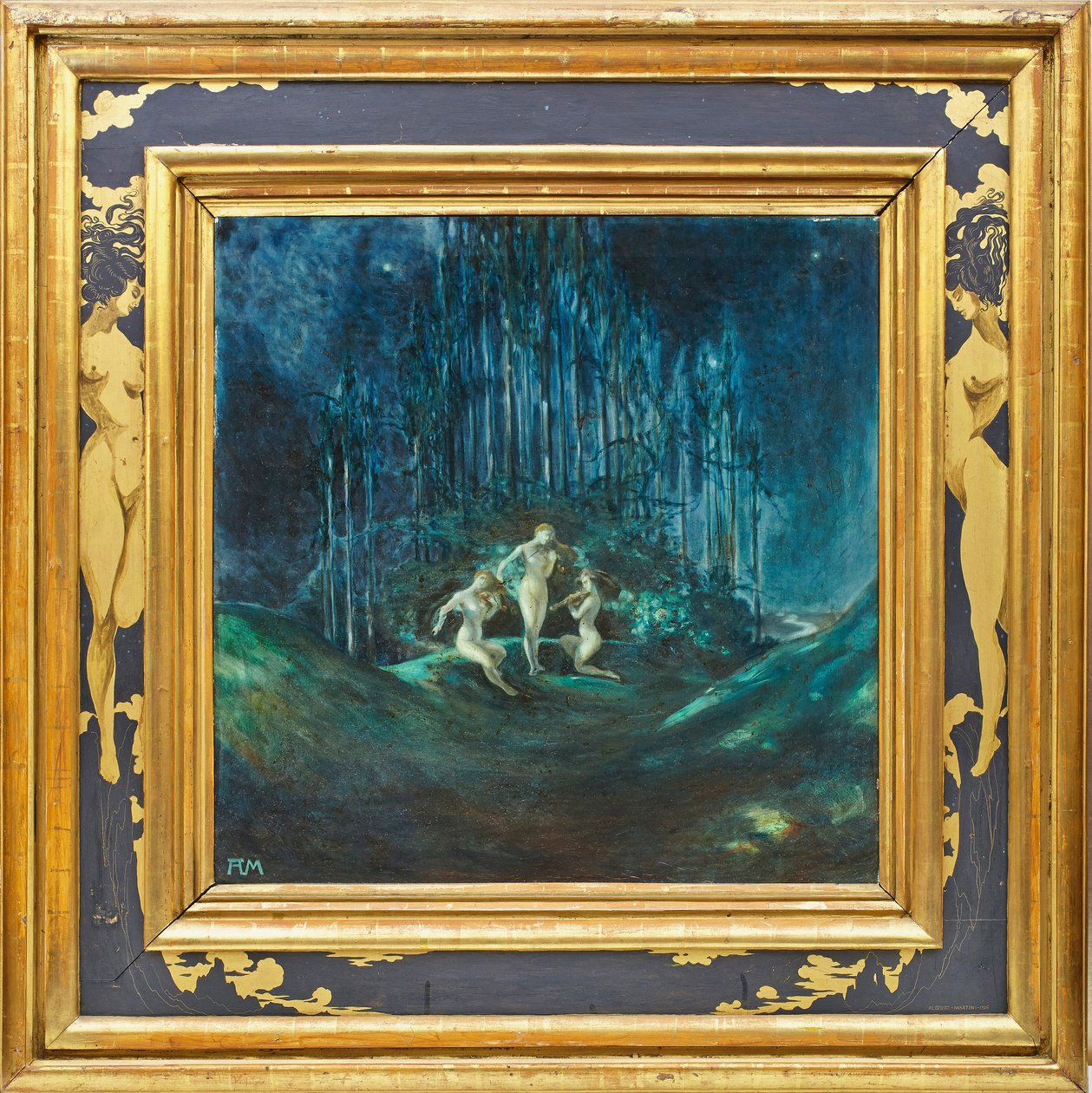 Nocturne de Chopin (huile sur toile) - Alberto Martini