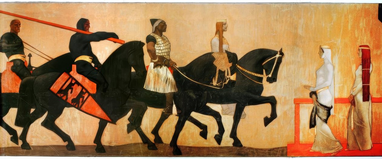 Entrée du roi Etzel - Albin Egger Lienz