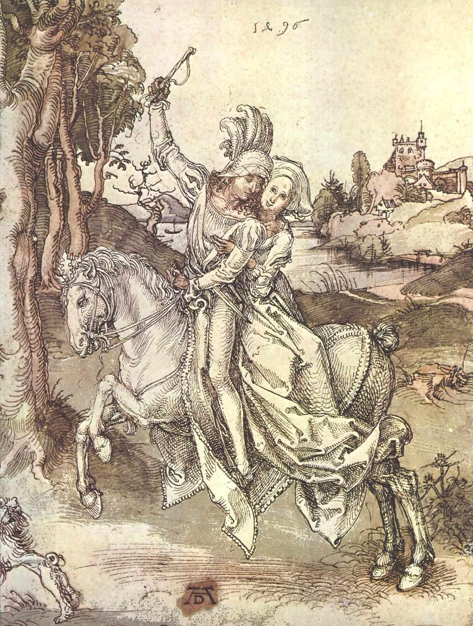 Jeune couple à cheval - Albrecht Dürer