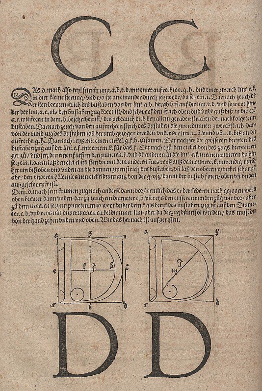 Construction de lettres - Albrecht Dürer
