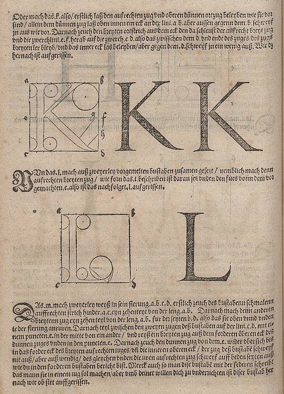 Construction de lettres - Albrecht Dürer