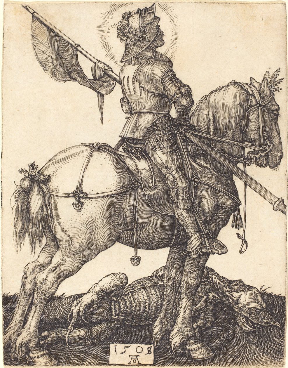 Saint Georges à cheval - Albrecht Dürer