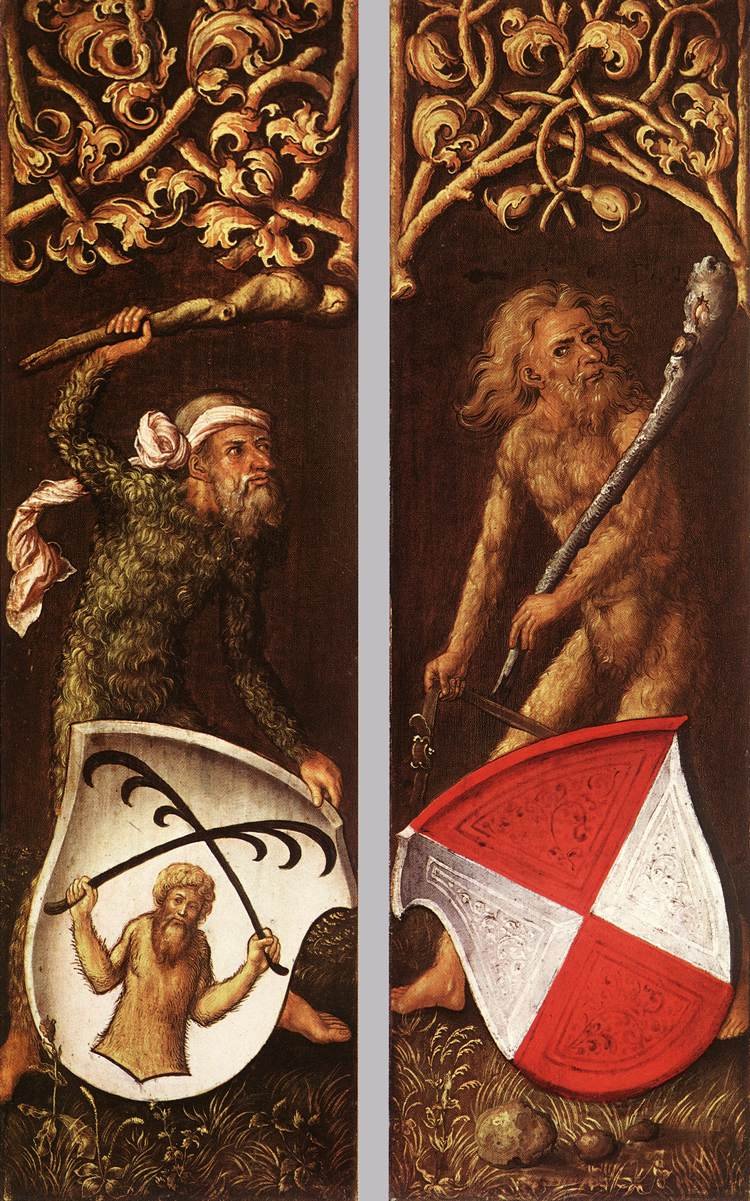 Hommes sylvestres avec des boucliers héraldiques - Albrecht Dürer