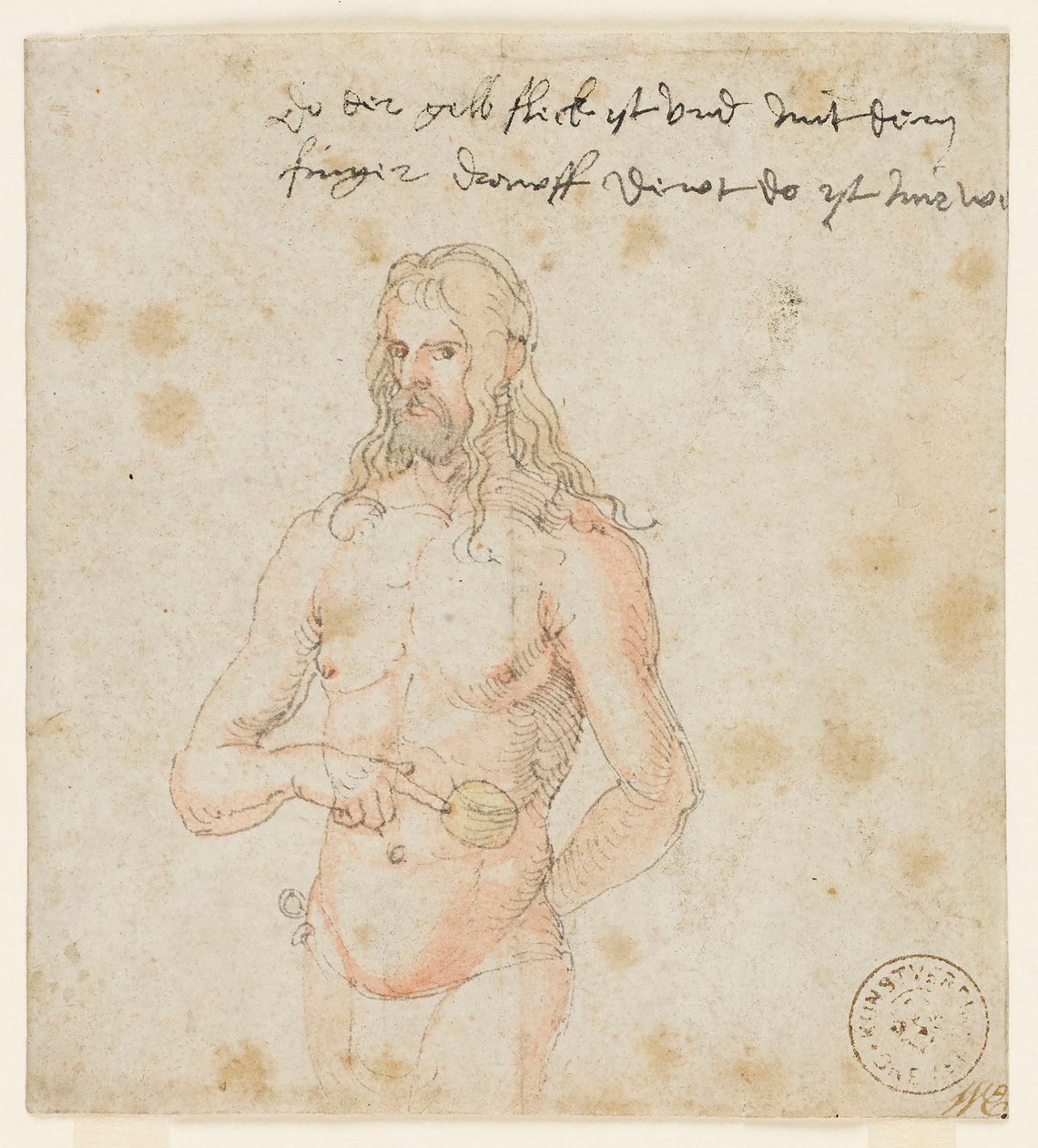 Autoportrait, malade, vers 1506-07 (plume brune et aquarelle) - Albrecht (attr. to) Durer or Duerer