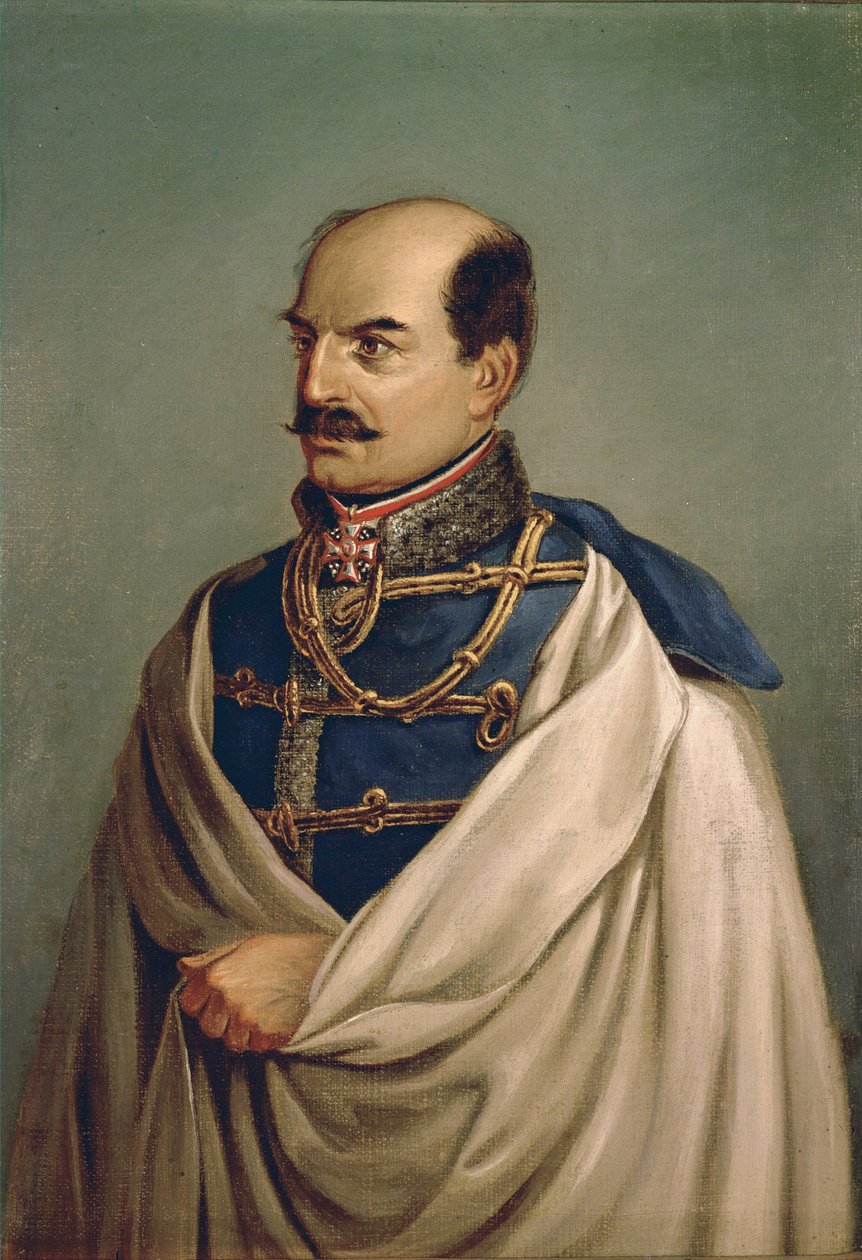 Feldzeugmeister Joseph Comte Jellacic, Banus de Croatie ... (peinture sur toile) - Albrecht Adam