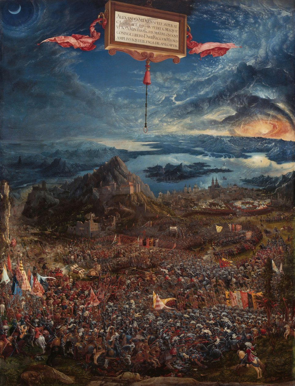 French : Historien cycle : Alexanderschlacht (Schlacht bei Issus) The Battle of Alexander at Issus - Albrecht Altdorfer
