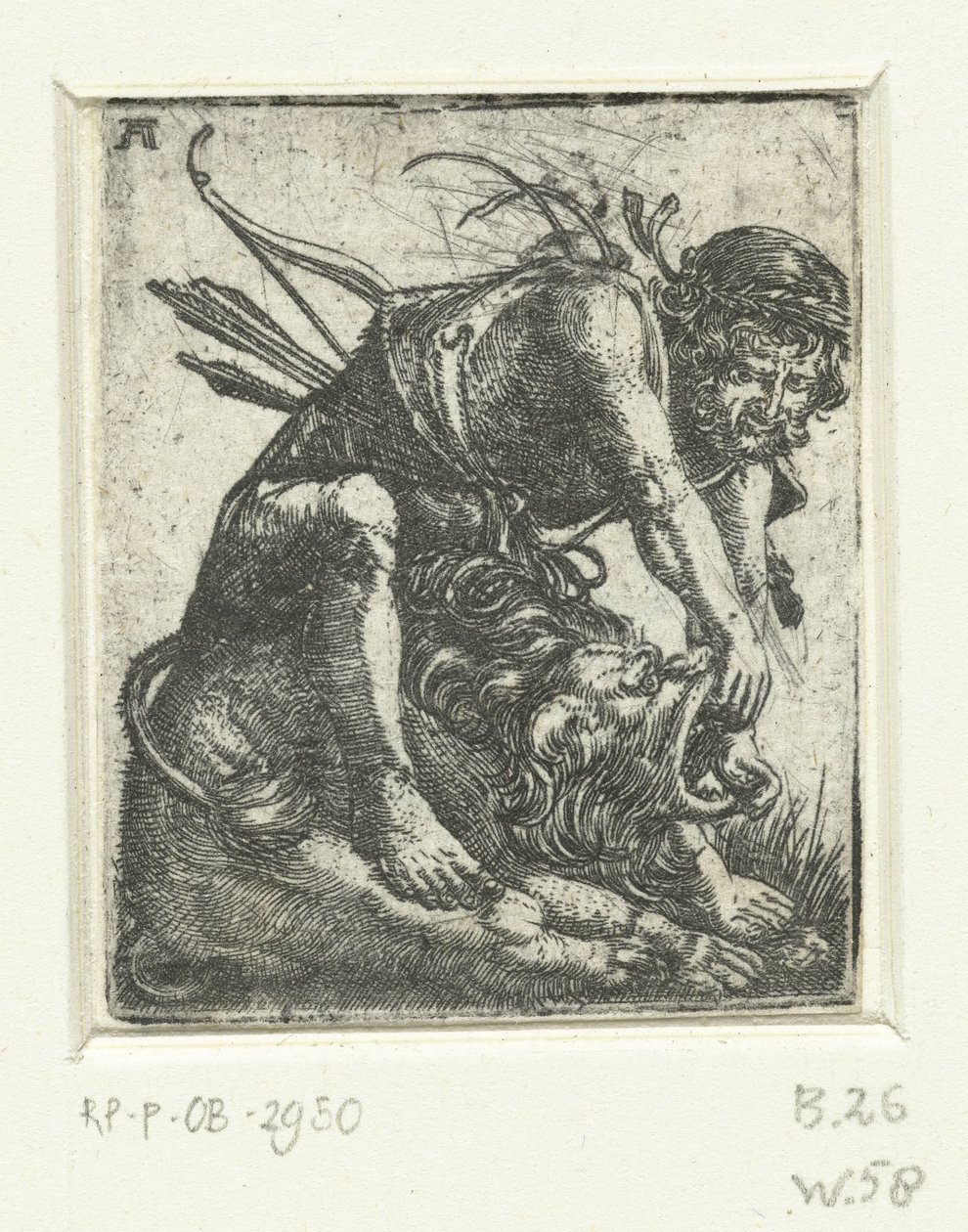 Hercule tue le lion de Némée - Albrecht Altdorfer