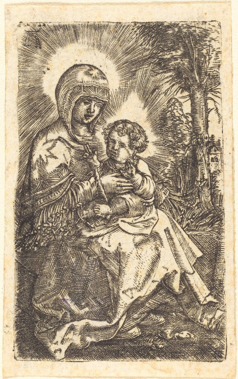 La "Belle Vierge" de Ratisbonne dans un paysage - Albrecht Altdorfer