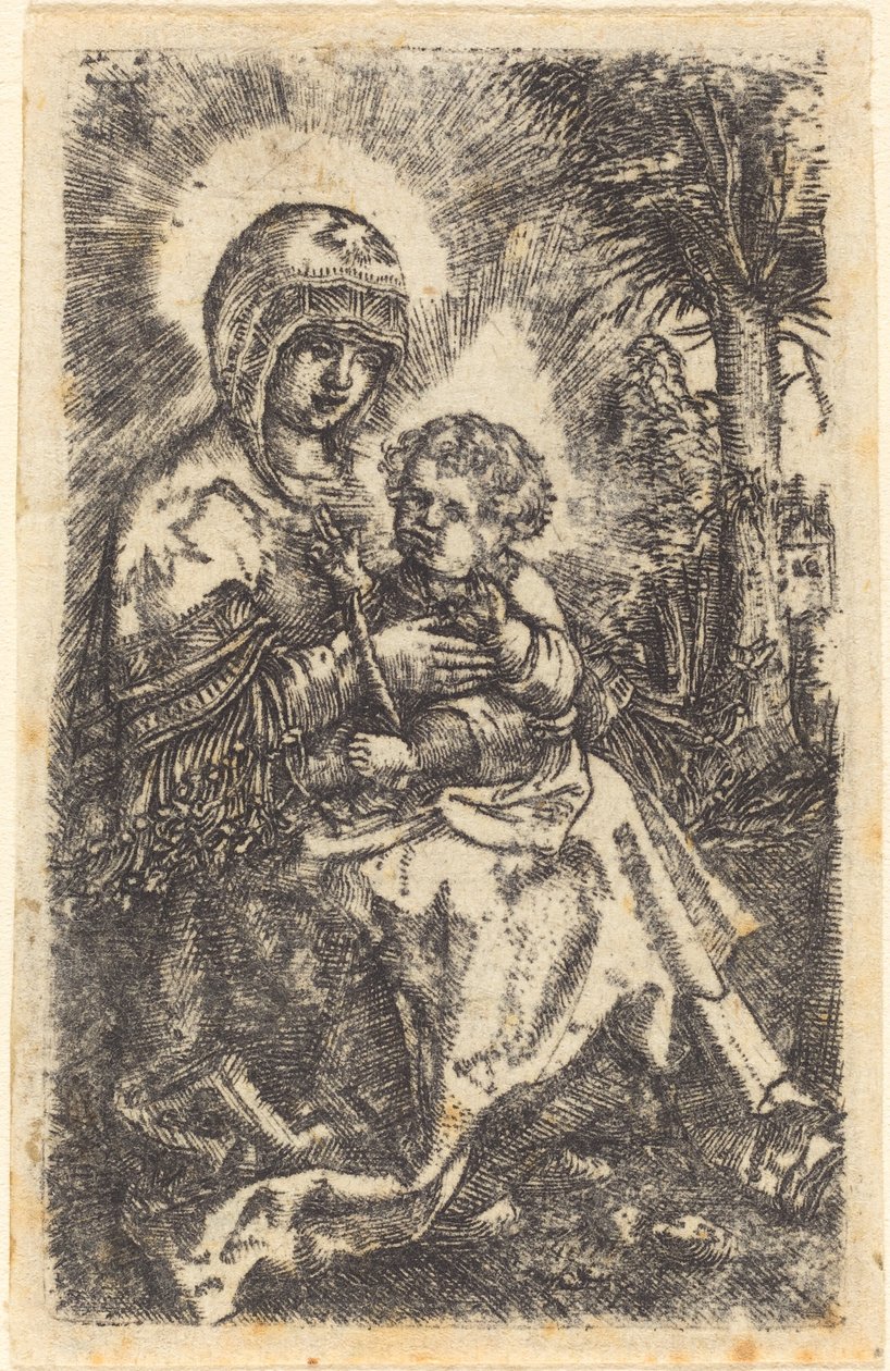 La "Belle Vierge" de Ratisbonne dans un paysage - Albrecht Altdorfer