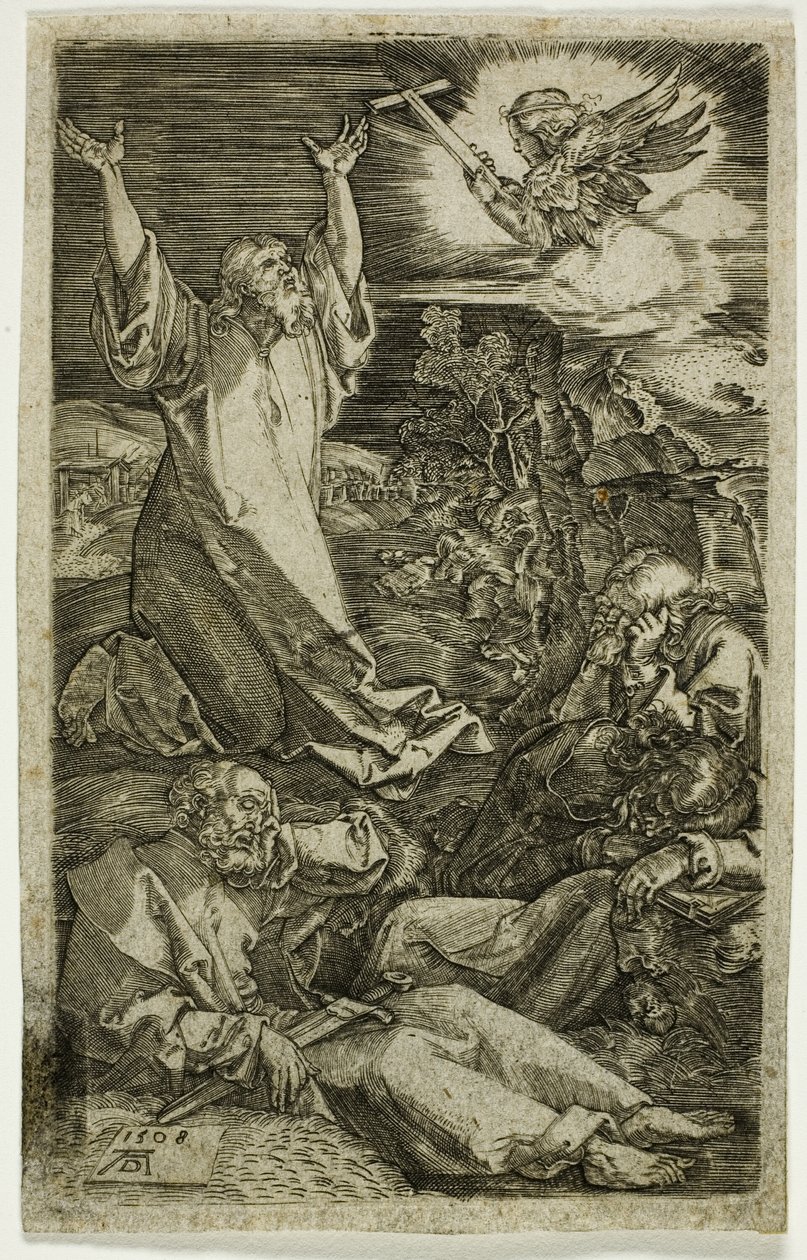 Agonie dans le jardin, de la Passion gravée - Albrecht Dürer