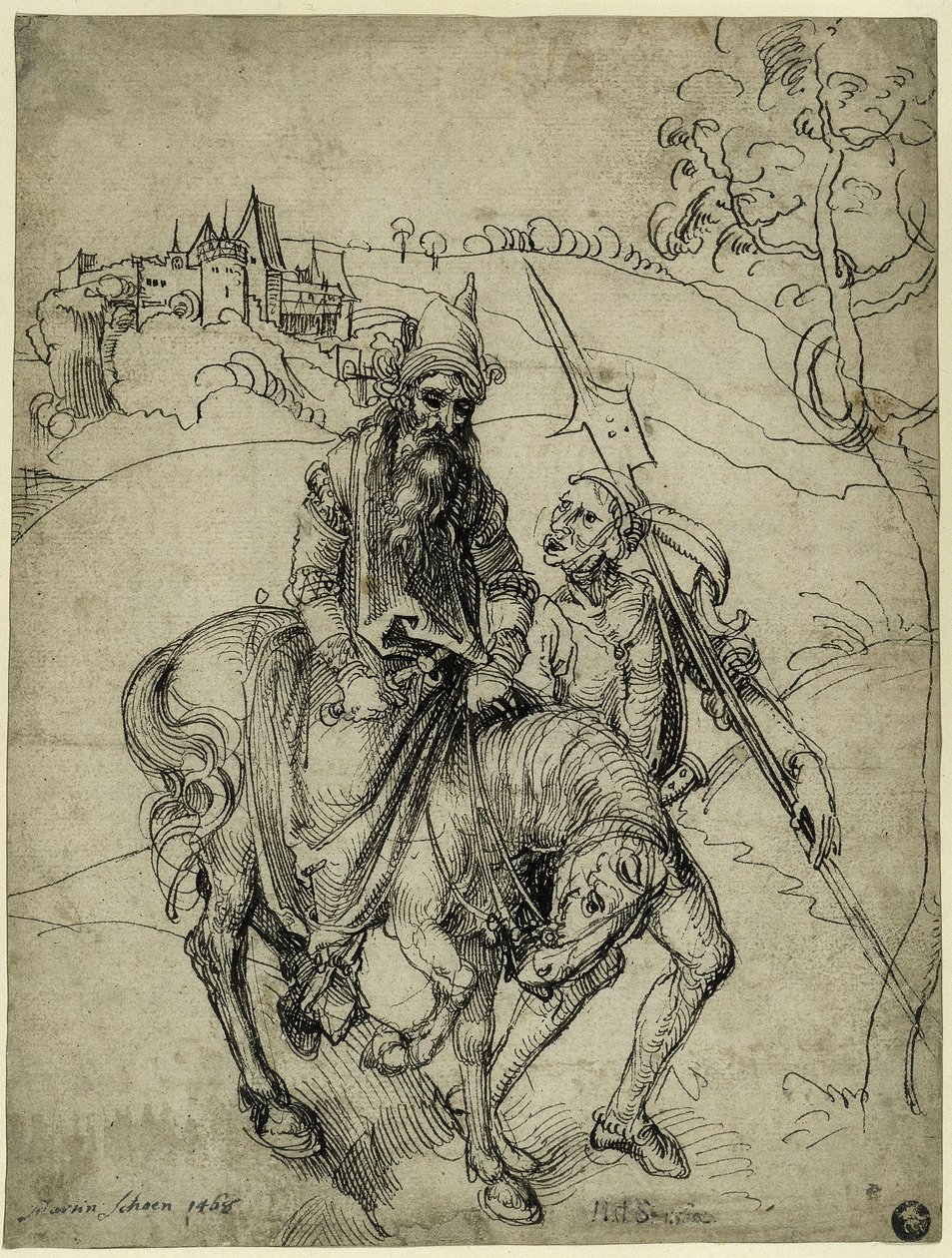 Cavalier aveugle (Bélisaire ?) - Albrecht Dürer