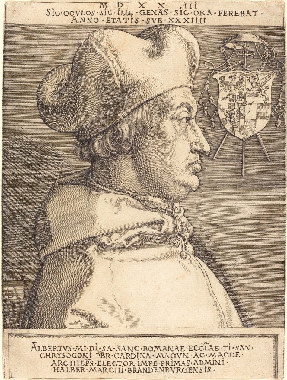 Cardinal Albrecht de Brandebourg ("Grand Cardinal") - Albrecht Dürer
