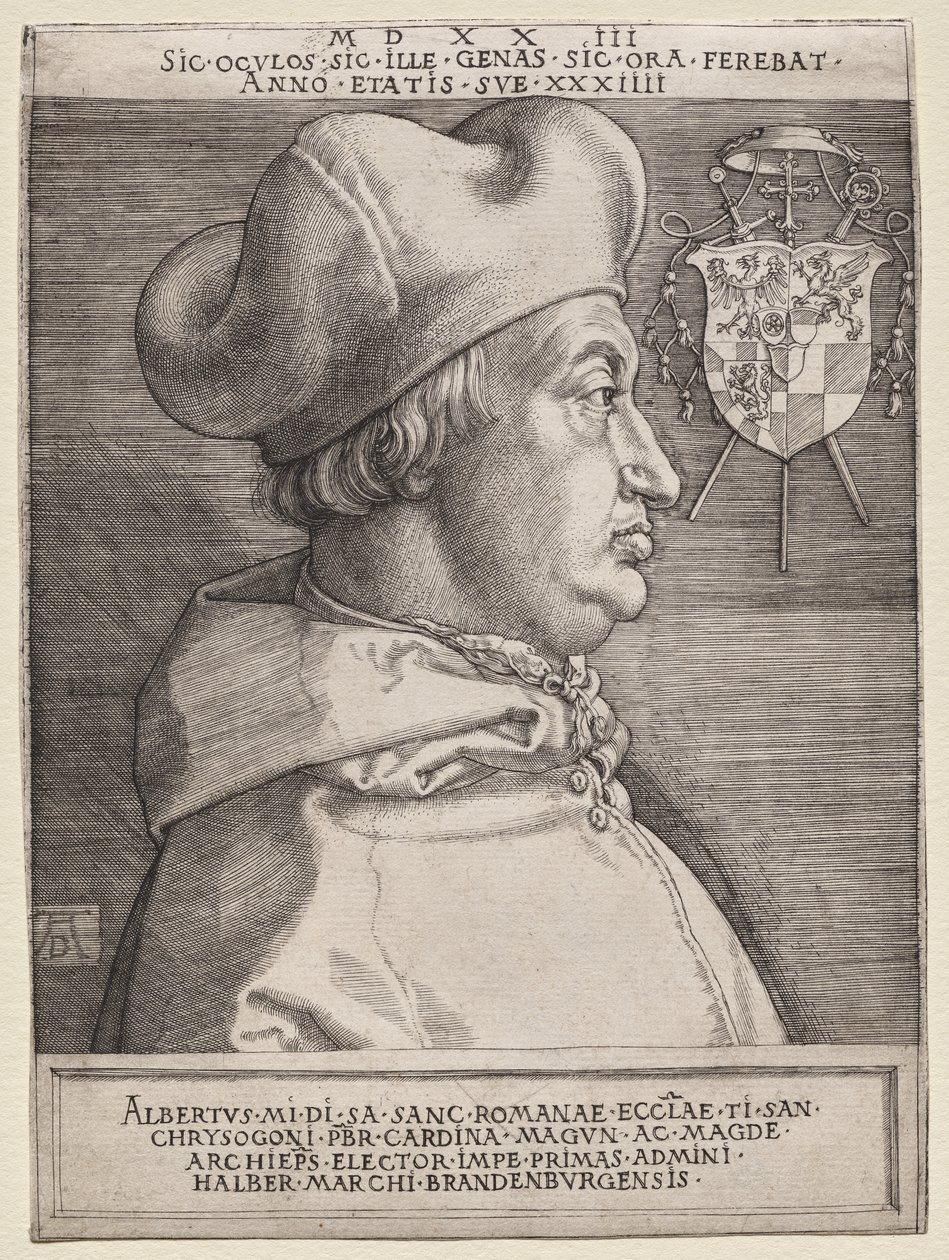 Cardinal Albrecht de Brandebourg - la grande planche - Albrecht Dürer