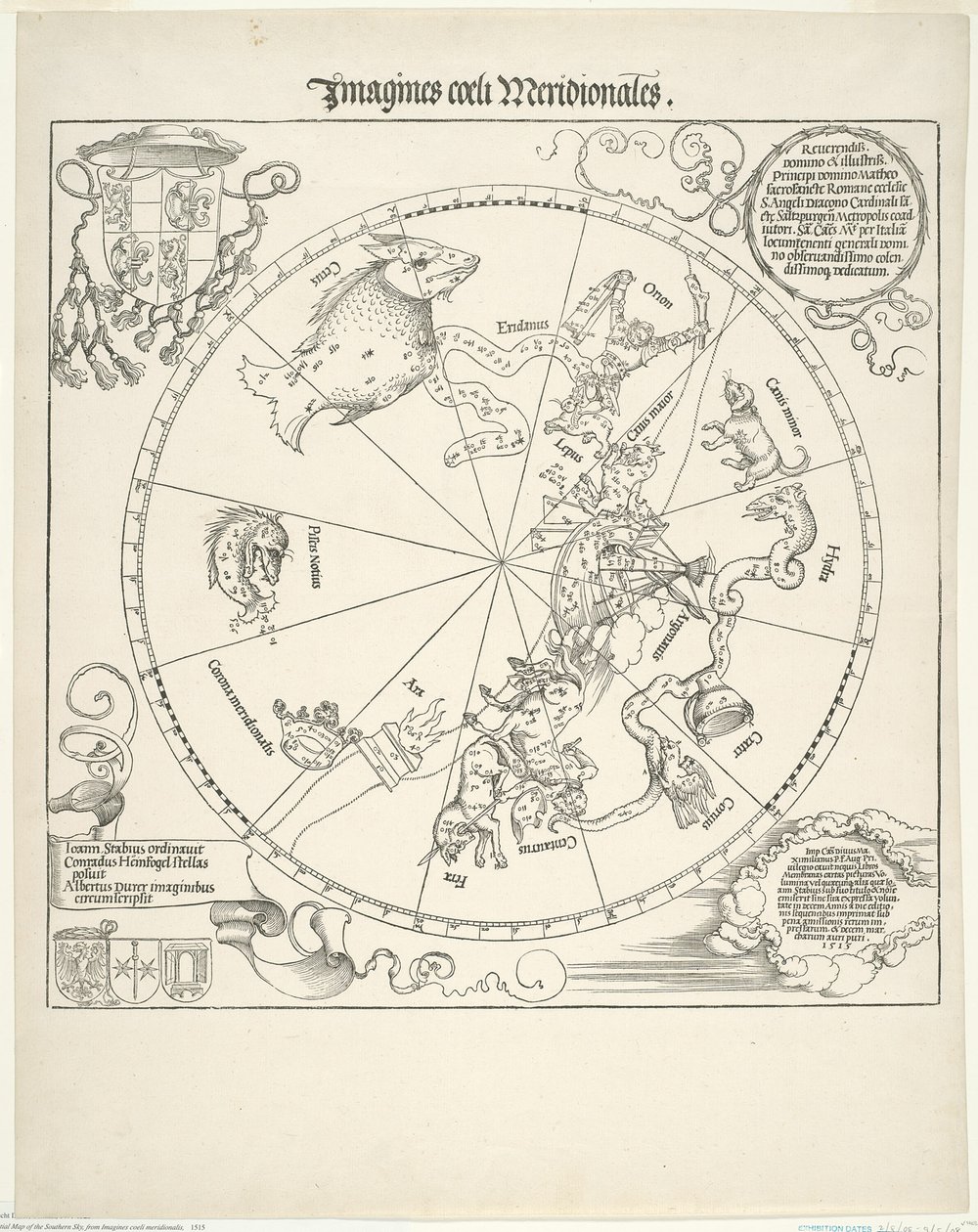 Carte céleste du ciel austral (Imagines coeli meridionalis) - Albrecht Dürer
