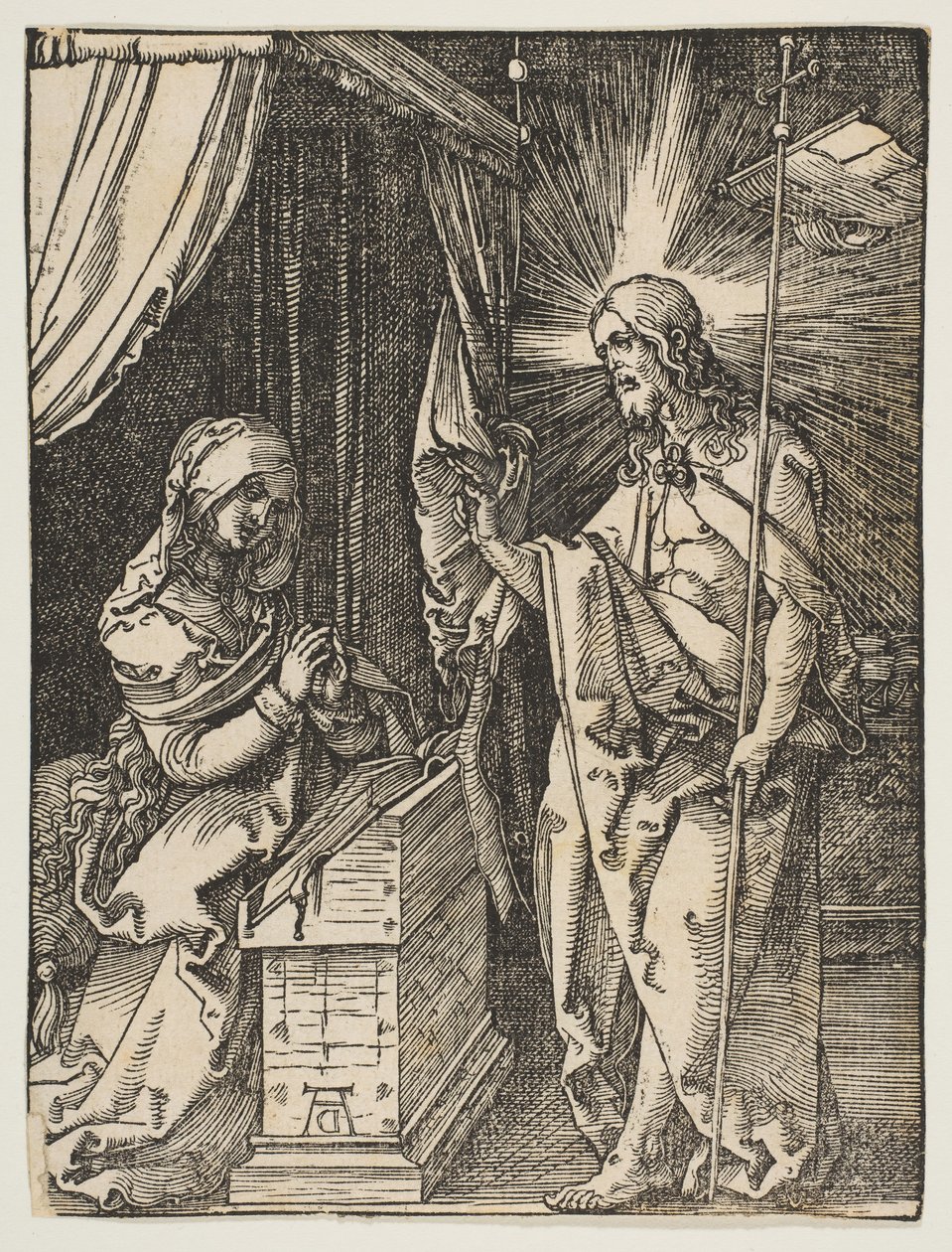Le Christ apparaissant à sa mère, de La Petite Passion, vers 1510. - Albrecht Dürer
