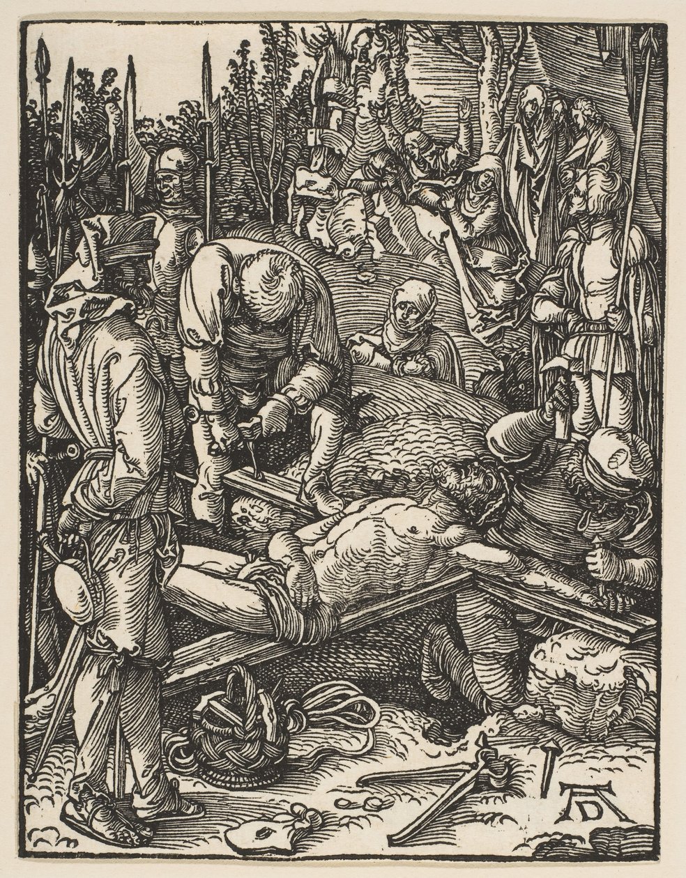 Christ cloué sur la croix, de La Petite Passion, vers 1509 - Albrecht Dürer