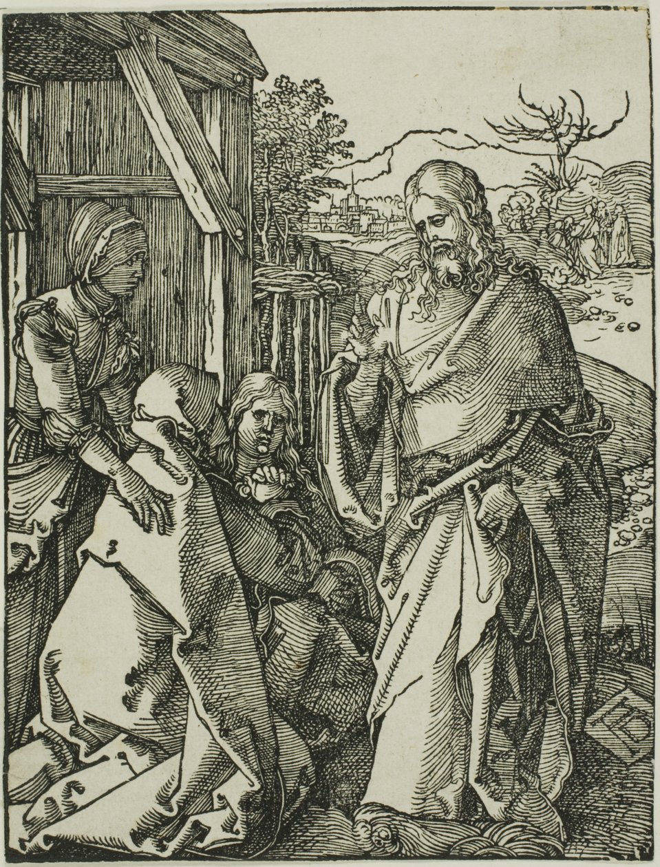 Le Christ prenant congé de sa mère, de La Petite Passion sur bois - Albrecht Dürer