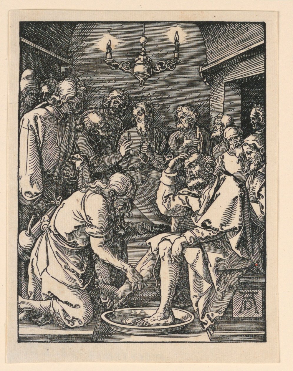 Christ Lavant les Pieds, de la Série La Petite Passion - Albrecht Dürer