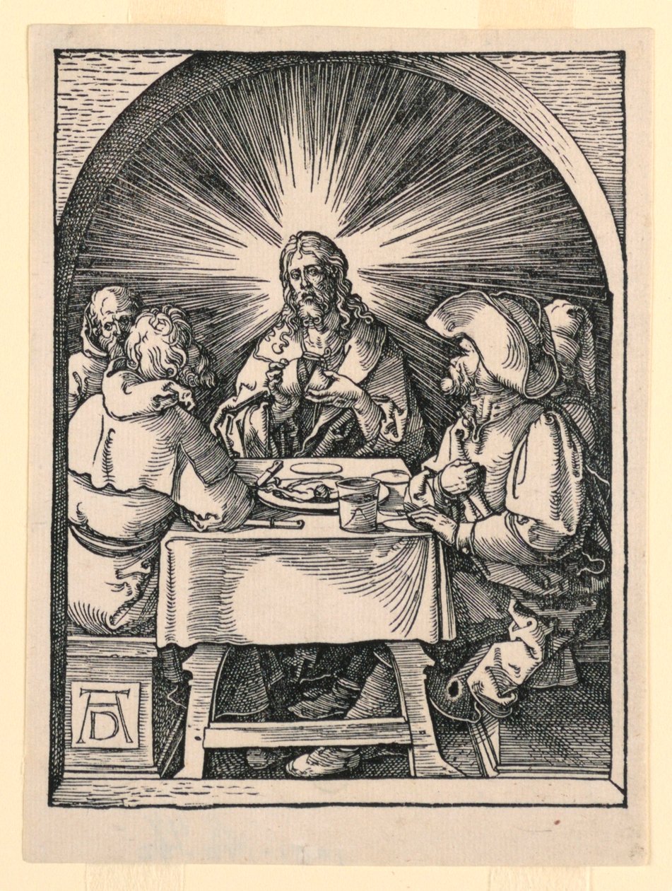 Le Christ à Emmaüs, de la série La Petite Passion - Albrecht Dürer