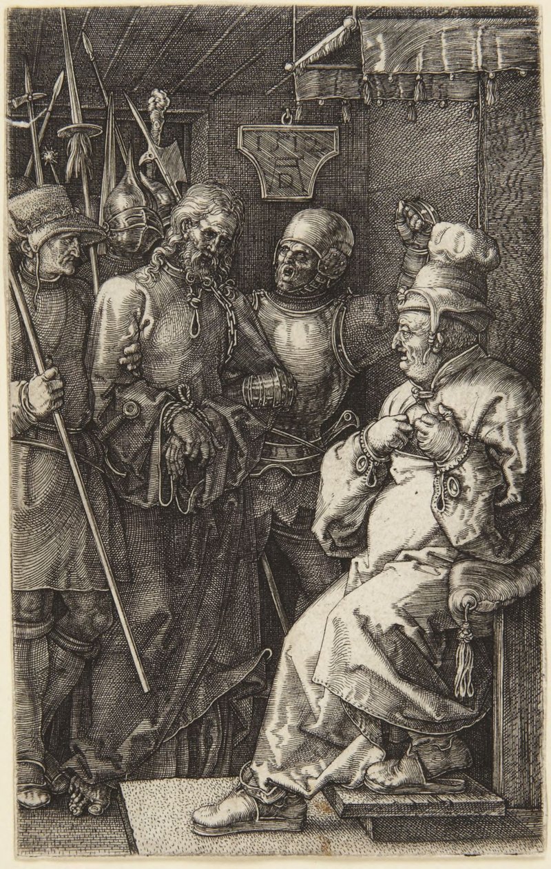 Le Christ devant Pilate (tiré de la « Passion gravée ») - Albrecht Dürer