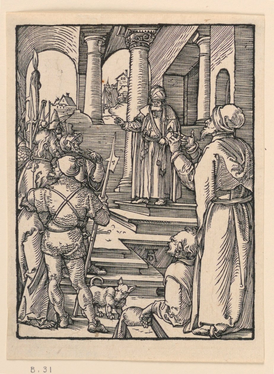 Le Christ devant Pilate, de la série La Petite Passion - Albrecht Dürer