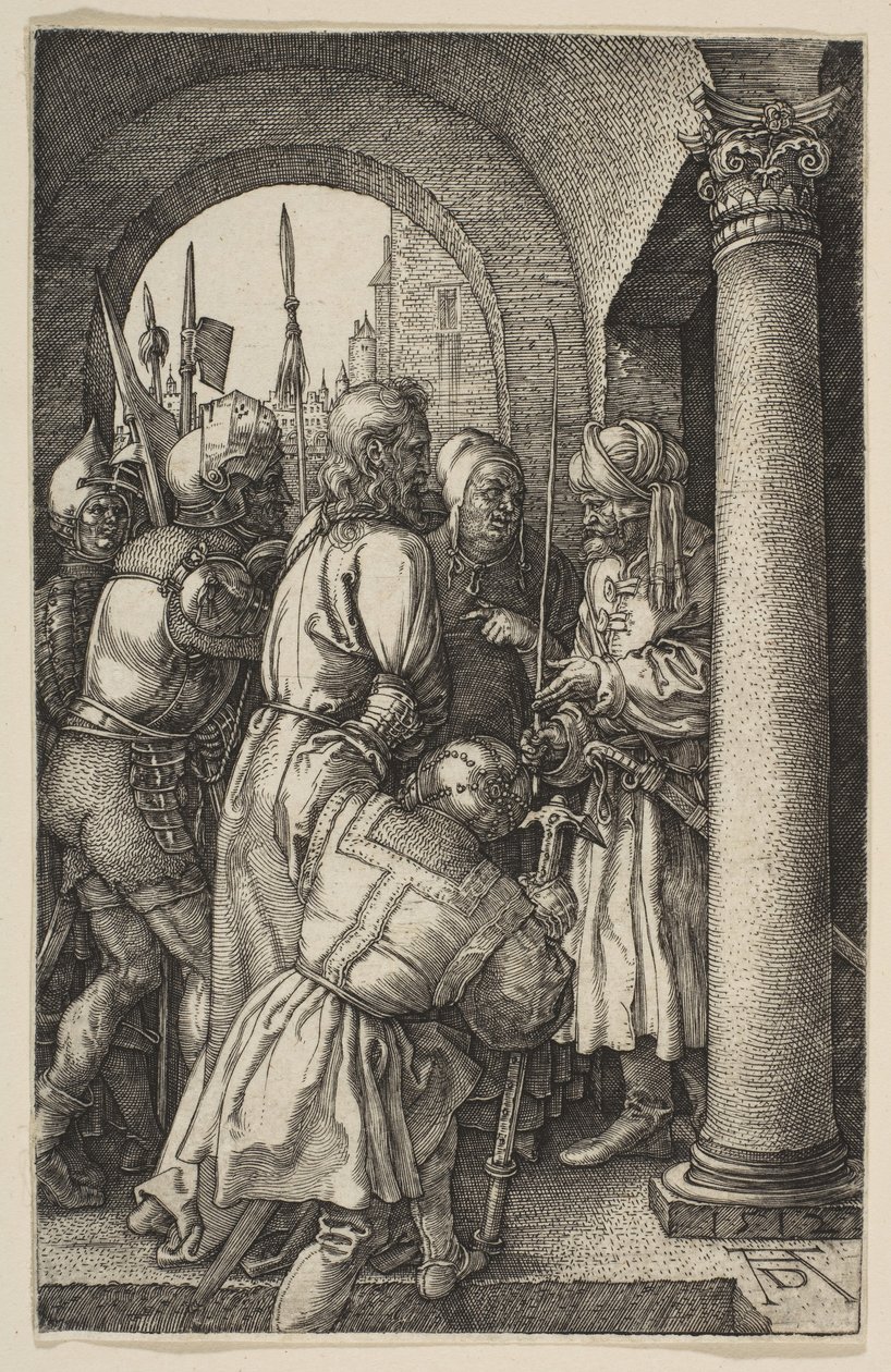 Le Christ devant Pilate, de La Passion, 1512 - Albrecht Dürer
