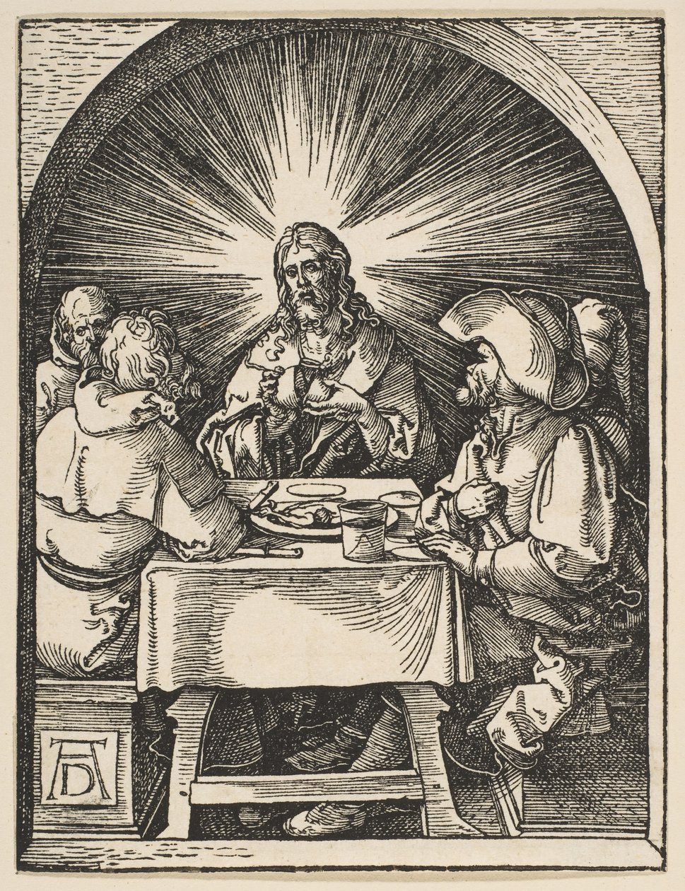 Le Christ à Emmaüs, de La Petite Passion - Albrecht Dürer