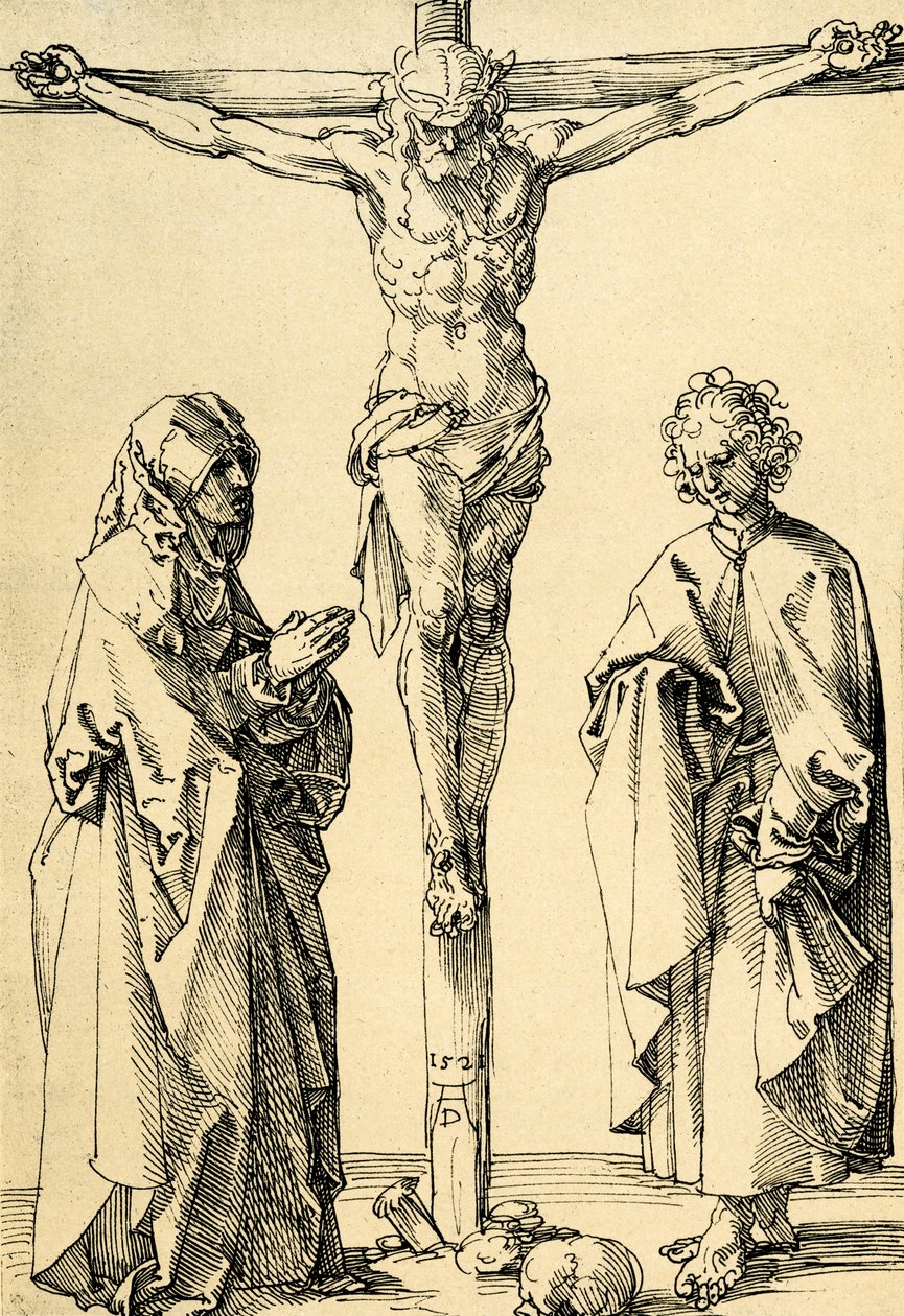 Christ en croix avec Marie et Jean - Albrecht Dürer