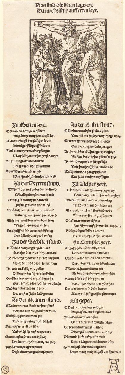 Christ en croix avec Marie et Saint Jean, 1510 - Albrecht Dürer