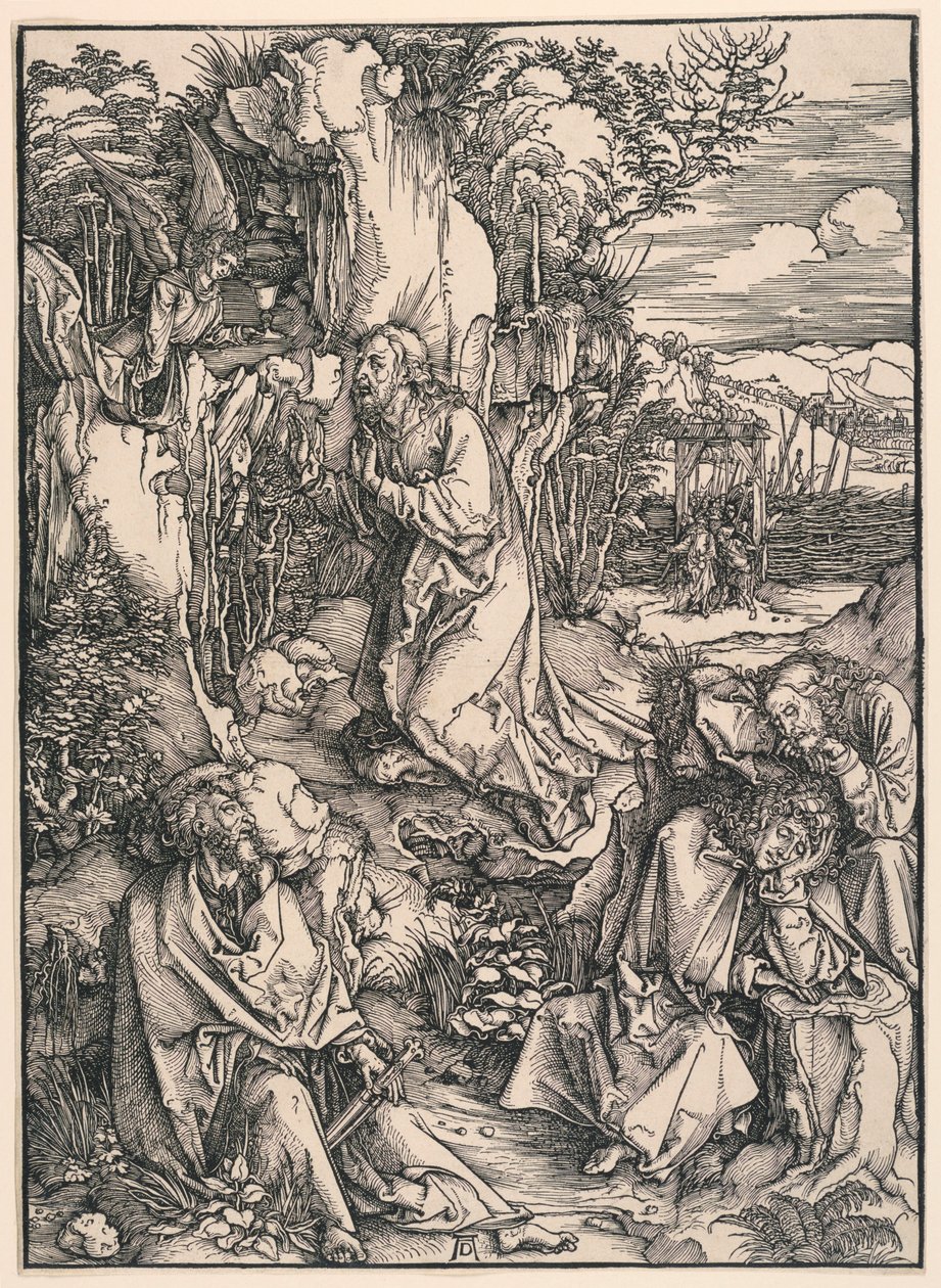 Christ au mont des Oliviers (Agonie dans le jardin), de la Grande Passion - Albrecht Dürer