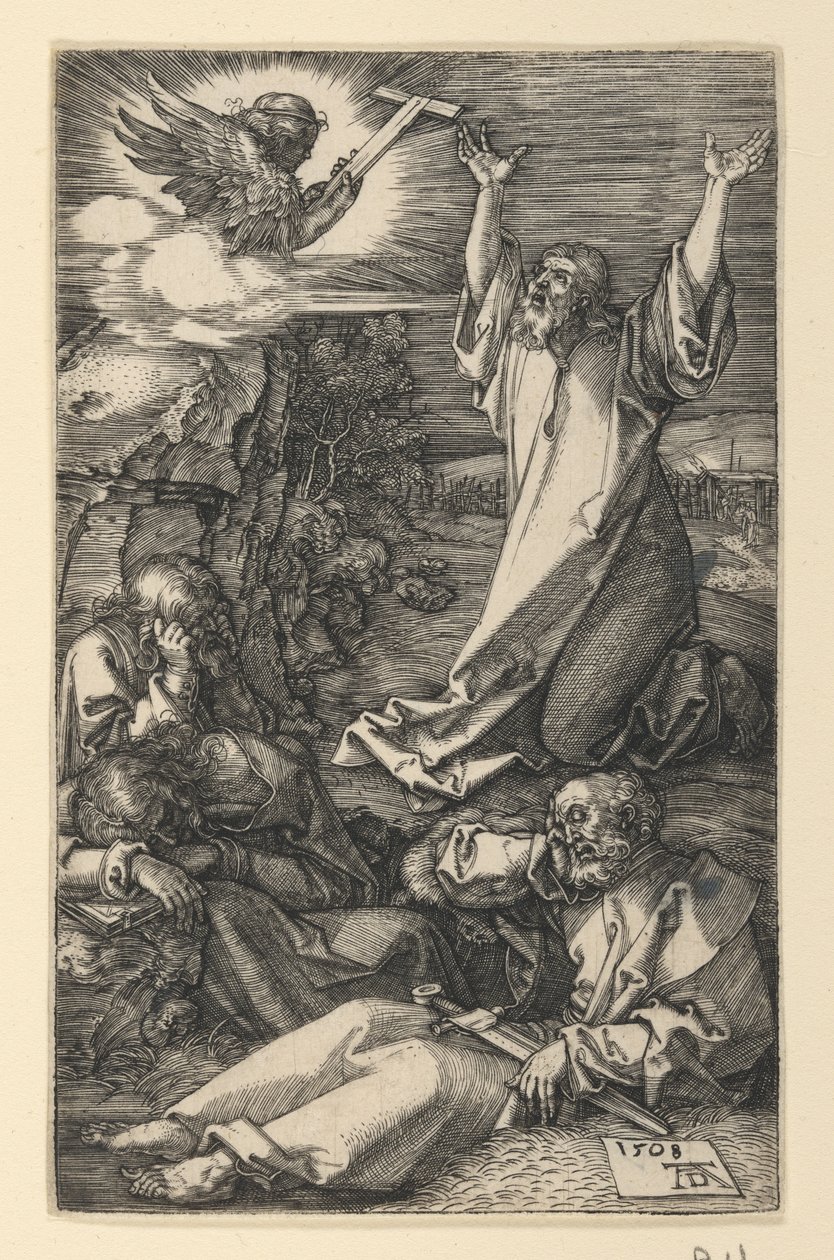 Le Christ au mont des Oliviers, de La Passion gravée - Albrecht Dürer