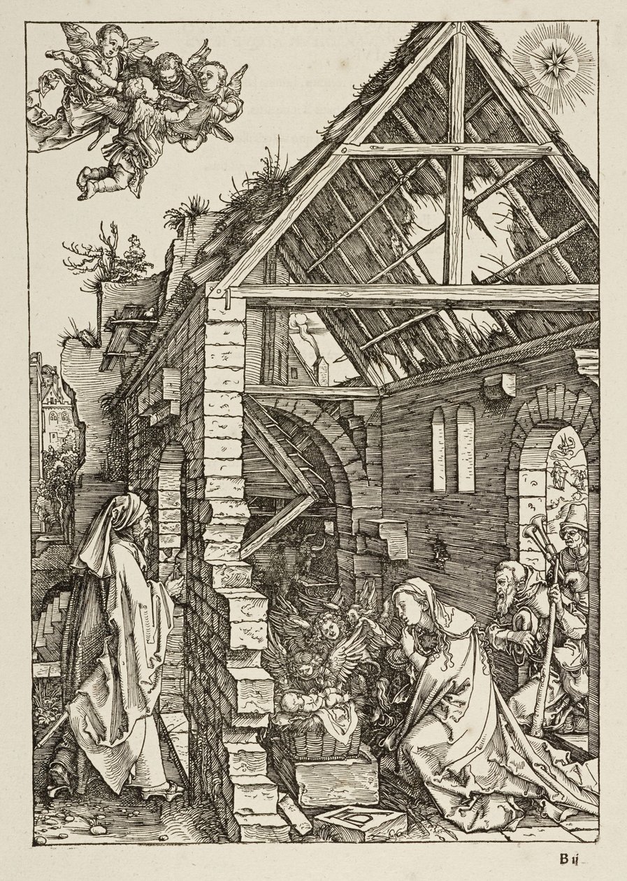 La Nativité du Christ (Vie de la Vierge) - Albrecht Dürer