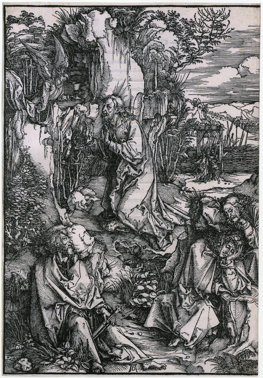 Le Christ au Mont des Oliviers, feuille n° 3 de la série « La Grande Passion » - Albrecht Dürer