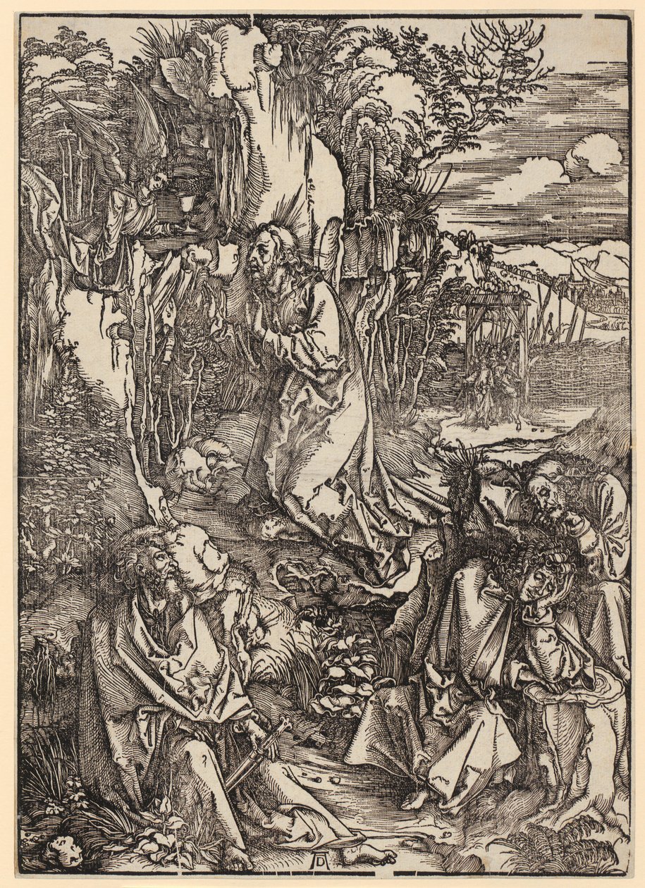 Le Christ au Mont des Oliviers, feuille n° 3 de la série « La Grande Passion » - Albrecht Dürer