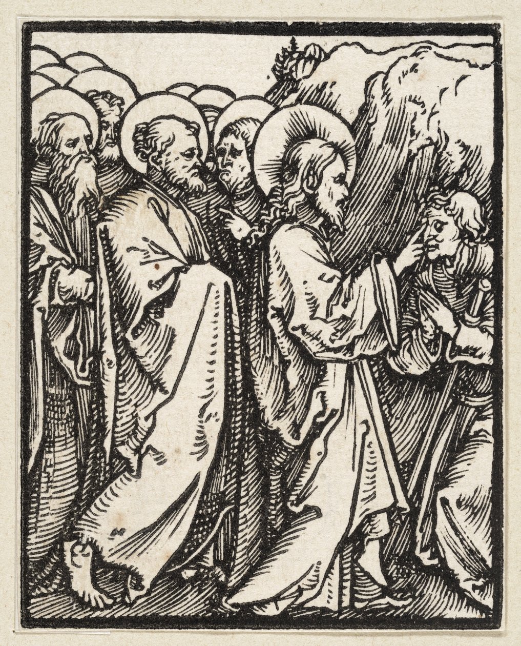 Le Christ guérit un aveugle (tiré de : Postilla, 43 gravures sur bois) - Albrecht Dürer