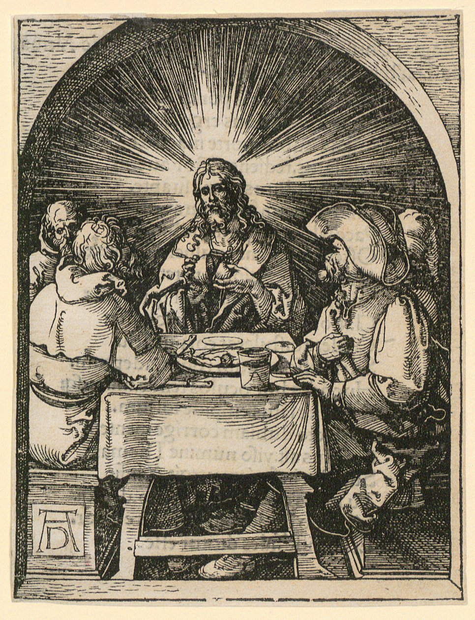 Le Christ à Emmaüs, feuille 33 de la série « Petite Passion sur bois » - Albrecht Dürer