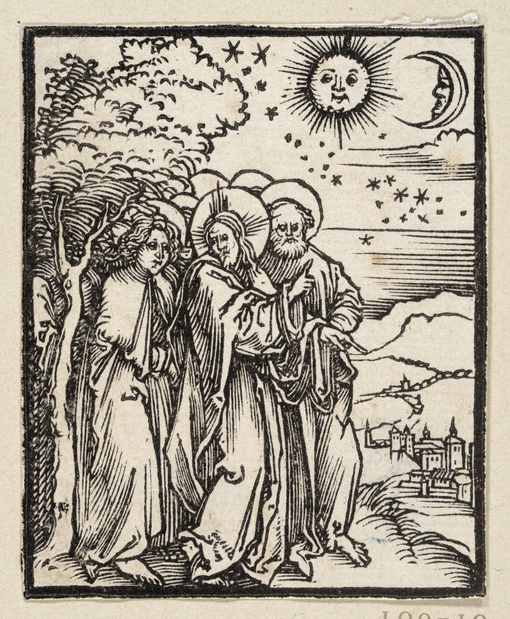 Le Christ montre à ses disciples les signes célestes (extrait de : Postilla, 43 gravures sur bois) - Albrecht Dürer