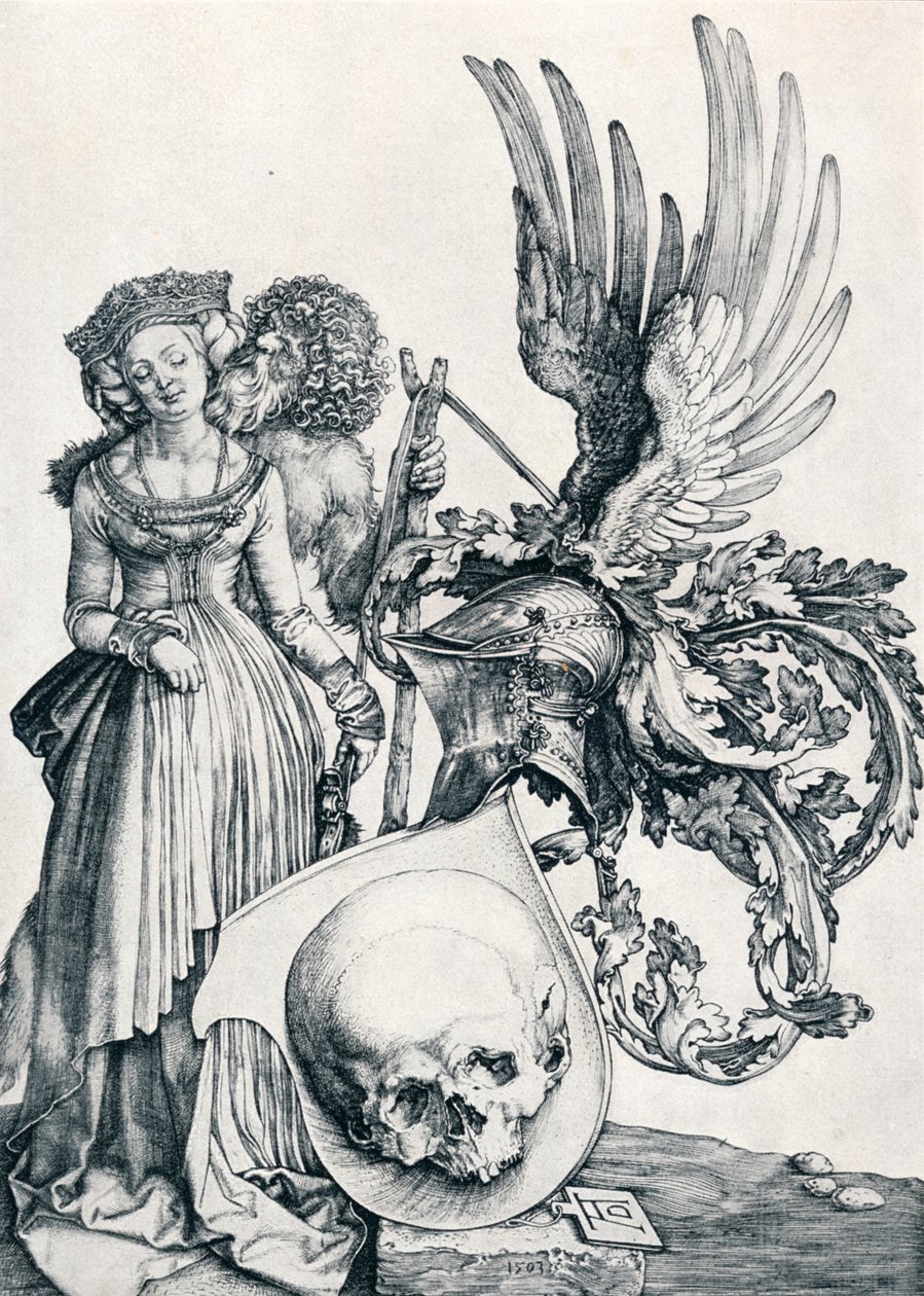 Blason avec un crâne, 1503, 1906 - Albrecht Dürer