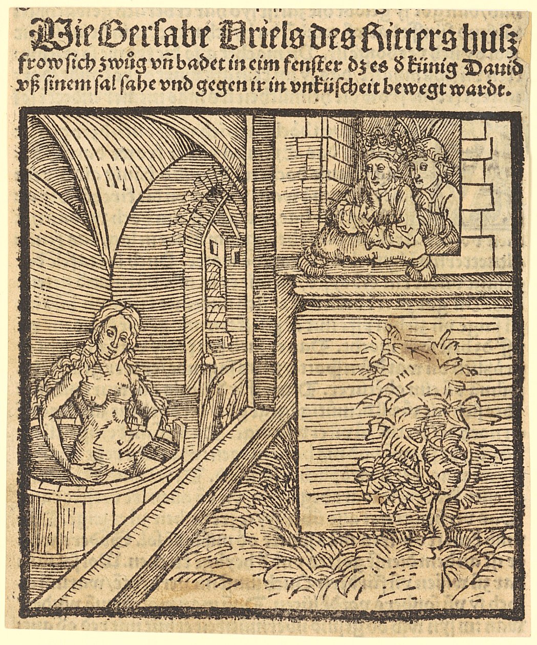 David voit Bethsabée se baigner - Albrecht Dürer