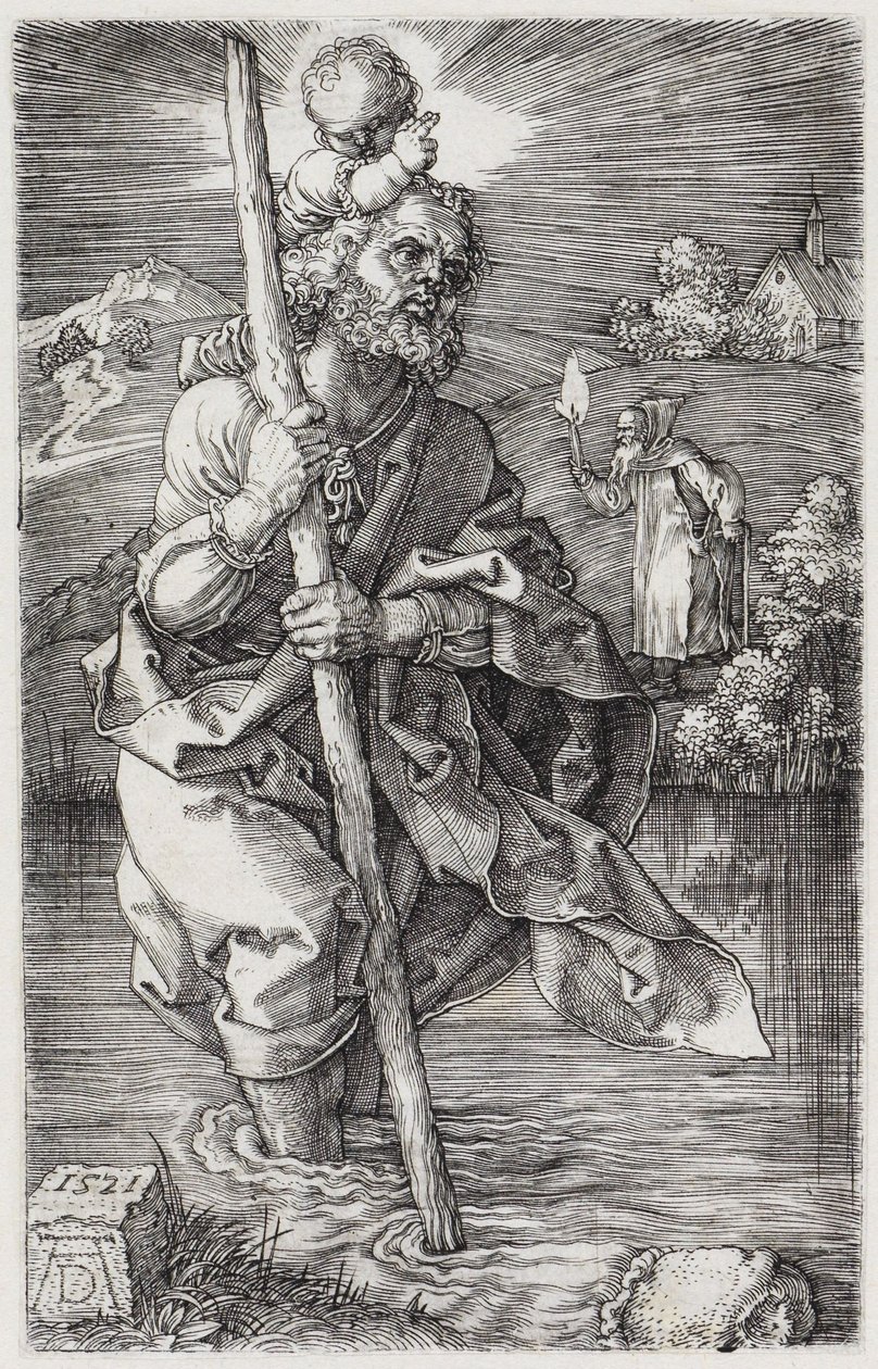 Saint Christophe, regardant vers la droite - Albrecht Dürer