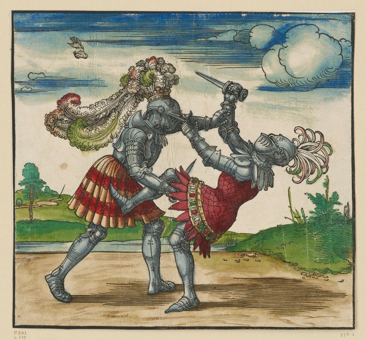 Le duel à pied (gravures sur bois de Freydal) - Albrecht Dürer