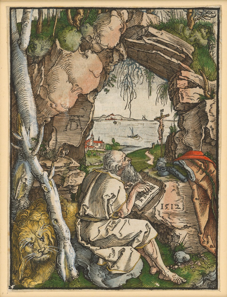 Saint Jérôme dans la grotte creusée dans la roche - Albrecht Dürer