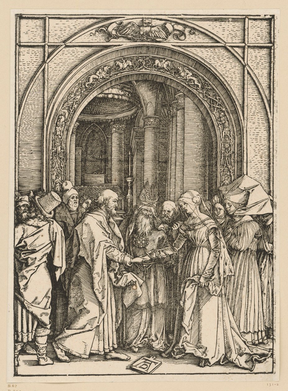 Les fiançailles de Marie (Vie de Marie) - Albrecht Dürer