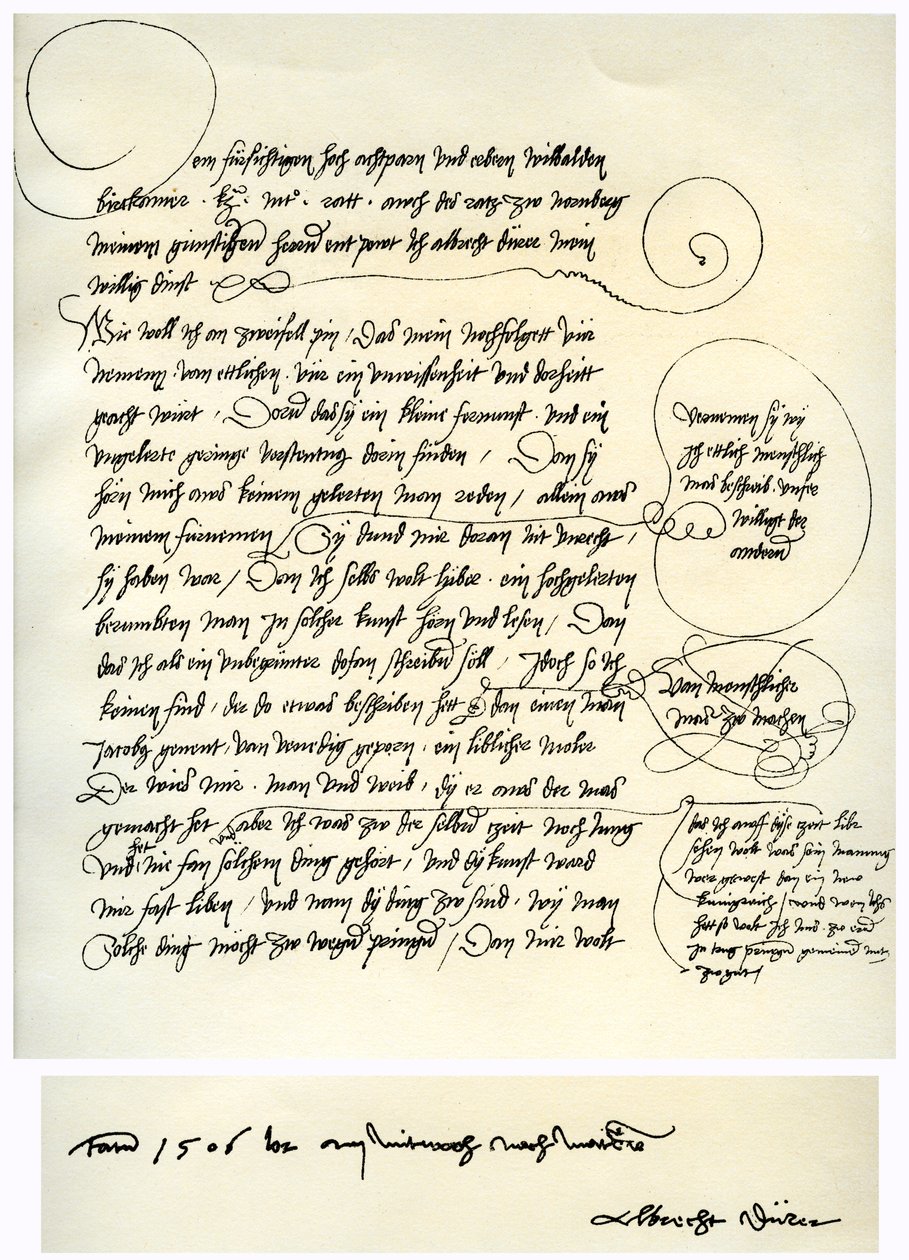 Brouillon de la dédicace d