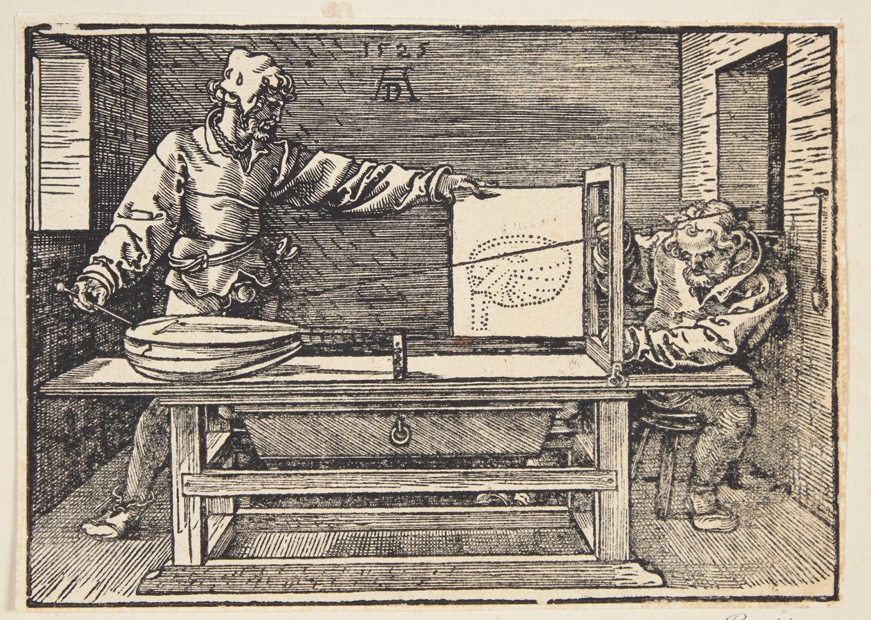 Dessinateur dessinant un luth - Albrecht Dürer